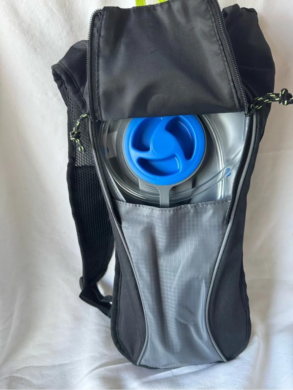 Ozark Trail Black & Gray Hydration Backpack with Neon Yellow Accents